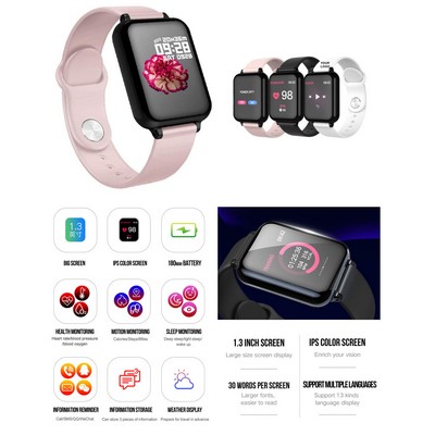 Portable Fitness Tracker Blood Pressure Monitor Smart Watch