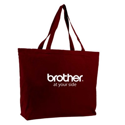 JUMBO Heavy Canvas Tote--Chocolate--1-Color Imprint