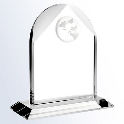 Distinguished Globe Arch Optic Crystal Award - Large