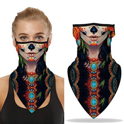 Seamless Triangle Face Mask Bandanas Ear Loops