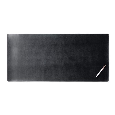 Bonded Black Leather No Core Rollable Desk Mat/Pad (36" X 17")