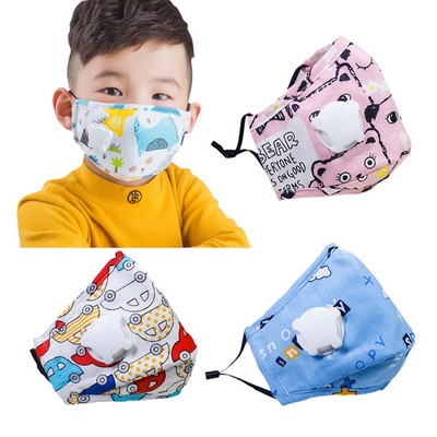 Cotton Mask w/Breathing Valve for Child