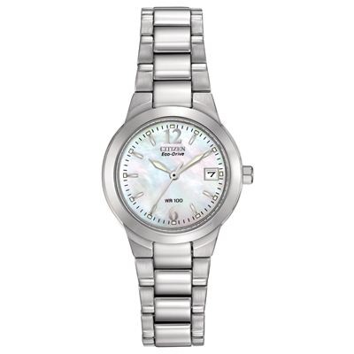 Citizen Ladies' Chandler Eco-Drive Stainless Steel Watch w/MOP Dial