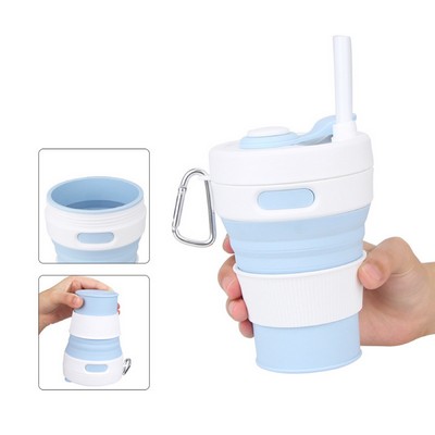 15 OZ Collapsible Reusable Silicone Coffee Cup