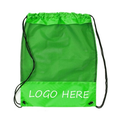 Jumbo Mesh Drawstring Backpack