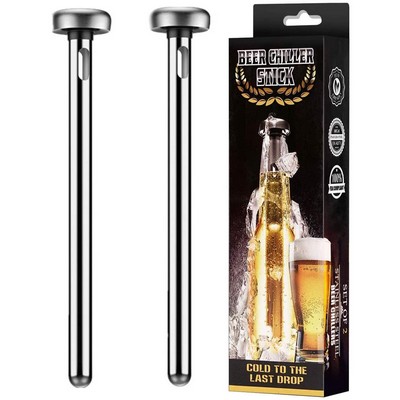 2 Pack Beer Chillers Stainless Steel Drink Chiller Sticks