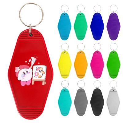 Retro Plastic Hotel Key Tag & Motel Key Chain