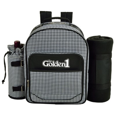 Picnic Backpack for 4 with Cooler & Blanket