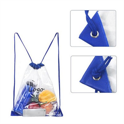 Transparent PVC Drawstring Bag