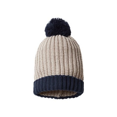 Richardson® Chunky Cable w/Cuff & Pom Beanie