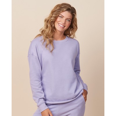 Enza Ladies Beach Fleece Drop Shoulder Crew