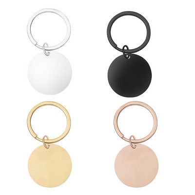 Round Stainless Steel keychain