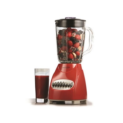 Red 12-Speed Blender w/Glass Jar