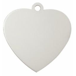 Silver Heart Pet ID Tag