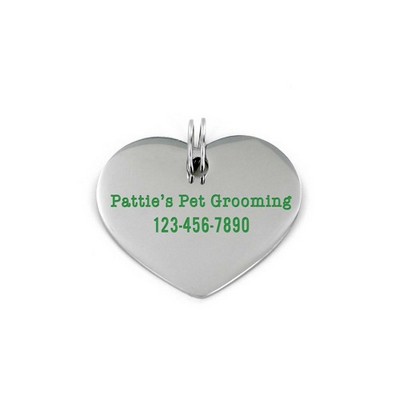 Etched Heart Pet Tag- HEART