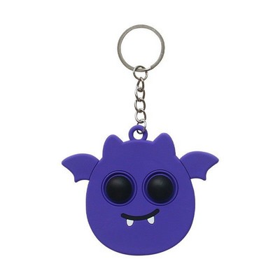 Halloween Bat Push Pop Bubble Keychain