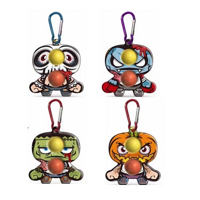 Halloween Monster Push Pop Bubble Keychain