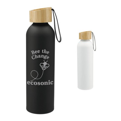 Ryze Aluminum Sports Water Bottle 22 oz with FSC® Bamboo Lid