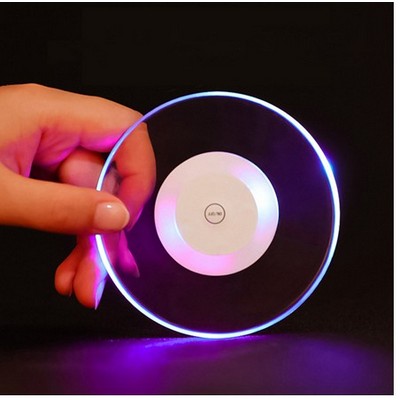 Ultra-Thin Acrylic Crystal LED Light Coaster