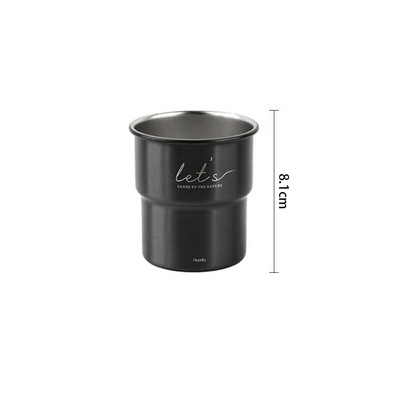 Outdoor Stackable Coffee Cup Espresso Cup Black