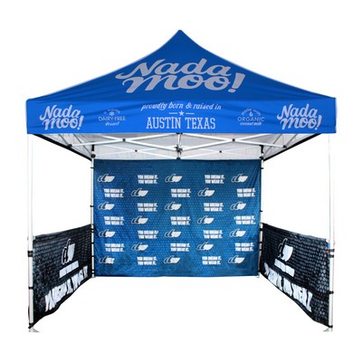 10'x10' Trade Show Tent With Back Full Wall And Two Half Walls