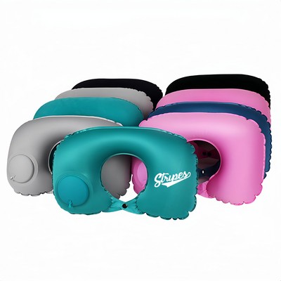 Travel Portable Press Inflatable U Pillow