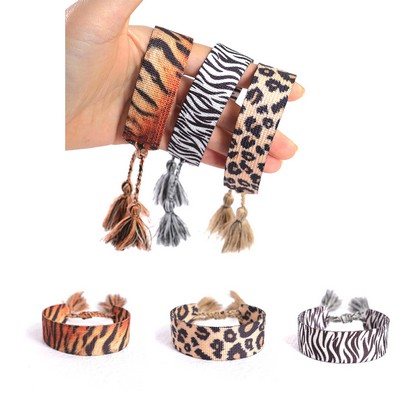 Leopard Print Woven Embroidery Bracelet