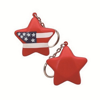 Star Shaped Stress Ball w/Keychain