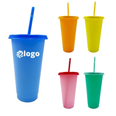 24oz Drinking Cups Tumblers with Lid and Straw