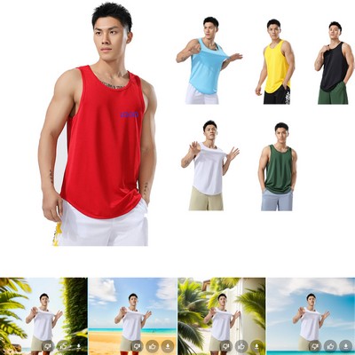 100% Polyester Athletic Material Tank Top