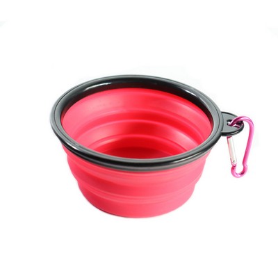 Folding Dog Bowls w/Carabiner