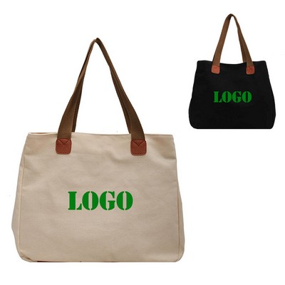 Canvas Tote Handbag With Handle