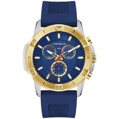 Caravelle Men's Aqualuxx Chrono Watch w/Silicone Strap