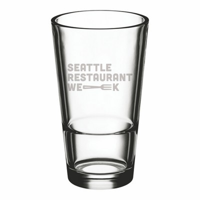 Deep Etched or Laser Engraved Acopa Select 14 oz. Stackable Beverage / Mixing Glass