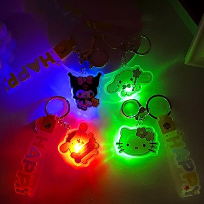 Cute Keychain with Flashing Color Blinking LED Lights