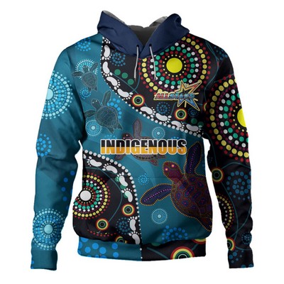 100% Cotton Full Color Reactive Digital Print Men's Pullover Hoodie w/ Pocket - 7.4 oz