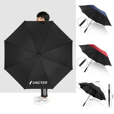 30 Inch Windproof Golf Umbrella UV Protection Automatic Open Double Canopy Vented Sun Rain Umbrella