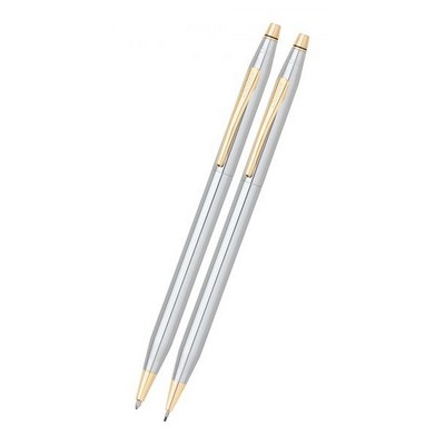 Classic Century® Medalist® Chrome & 23KT Gold Pen & Pencil Set