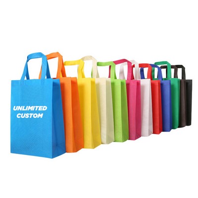 Non-Woven Vertical Reusable Grocery Tote Bags with Handles