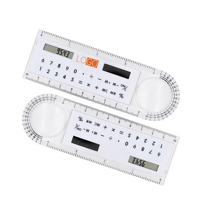 Solar Calculator Ruler With Magnifier