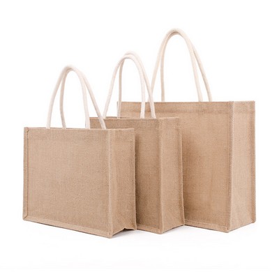 Burlap Reusable Tote Bag