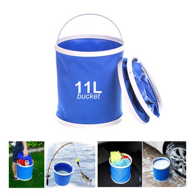 11L Portable Collapsible Folded Water Bucket