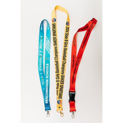 1" Lanyard, Full Color Polyester