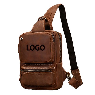 Cowhide High-capacity Crossbody Bag