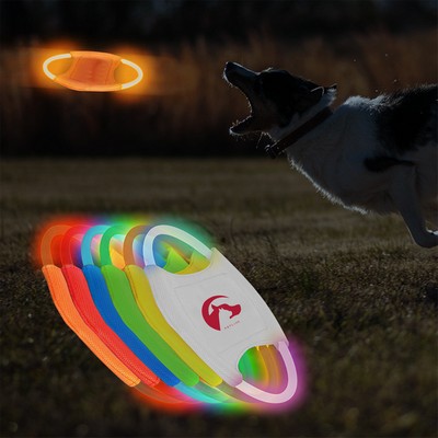 LED TPU Flying Disc Toy W/USB Charging Cable