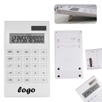 12-Digit White Solar Battery Calculator