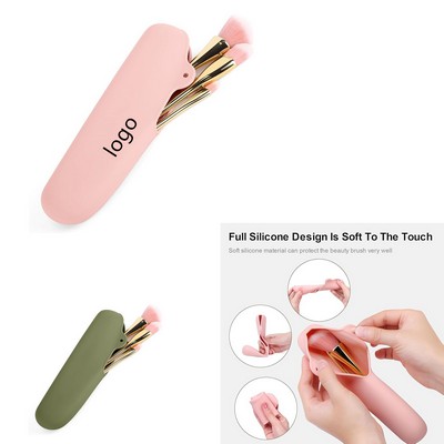 Portable Silicone Cosmetic Brush Pouch Case