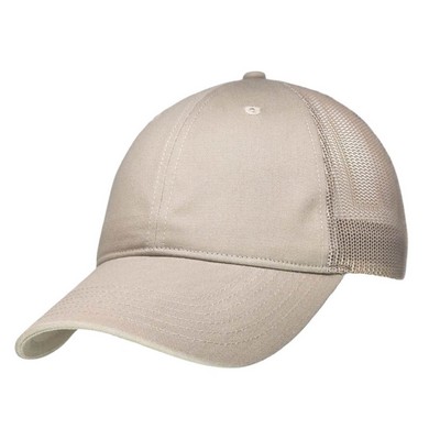 Big Size Khaki Low Profile Unstructured Mesh Cap