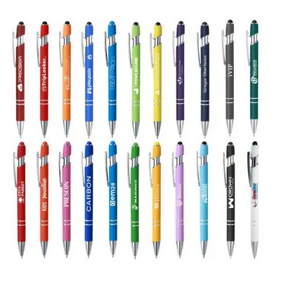 Rubberized Soft Stylus Metal Ballpoint Pen