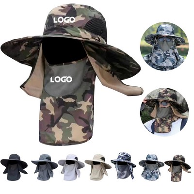 Fishing Hat,Sun Cap w/UPF 50+ Sun Protection and Neck Flap